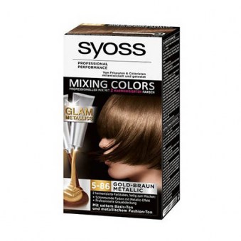 SYOSS Mixing Colors Краска для волос 5-86 Металлик золотистый каштан 135мл